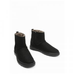 Валенки мужские зимние на подошве обувь зиму из волойка черный графит, 44 Shoiberg. Цвет: черный