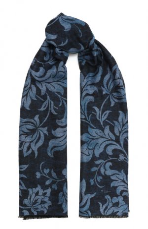 Шелковый шарф Kiton. Цвет: синий