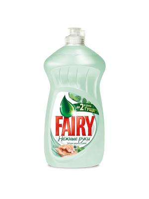 Средство для мытья посуды, Нежные руки, Чайное дерево и мята 500мл Fairy. Цвет: светло-зеленый