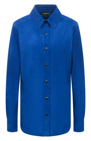 Замшевая рубашка Tom Ford. Цвет: синий