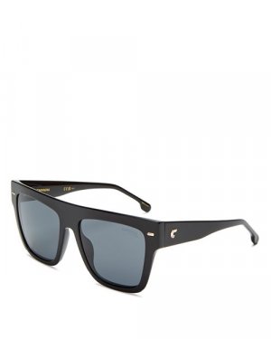 Солнцезащитные очки Safilo с плоской вершиной, квадратные, 55 мм , цвет Black Carrera