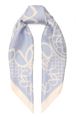 Шелковый платок Elie Saab. Цвет: голубой