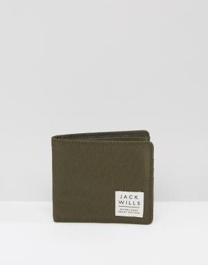 Зеленый бумажник Jack Wills. Цвет: зеленый