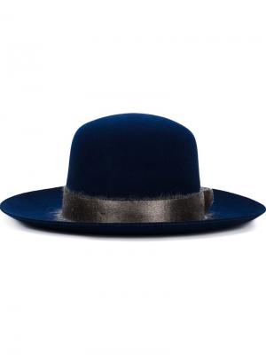 Фетровая шляпа Tondo Super Duper Hats. Цвет: синий