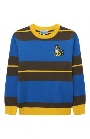 Хлопковый пуловер Kenzo. Цвет: разноцветный