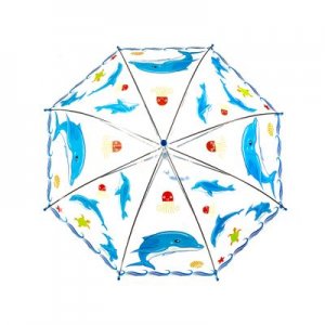 Зонт трость полуавтоматический для мальчиков ZENDEN. Цвет: бесцветный