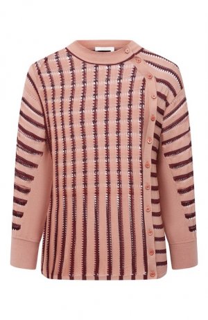 Пуловер из шерсти и вискозы Chloé. Цвет: розовый
