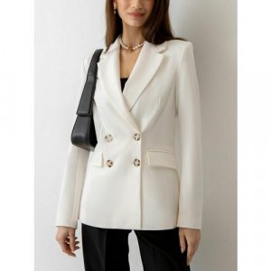 Пиджак , размер 44, белый VIAVILLE. Цвет: белый/молочный