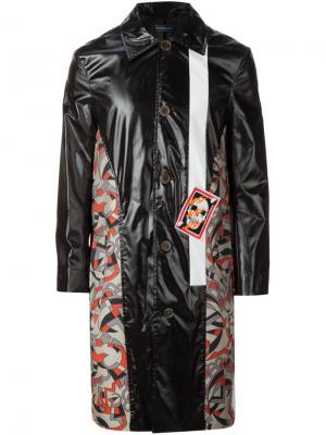 Пальто с контрастными вставками Devon Halfnight Leflufy. Цвет: чёрный