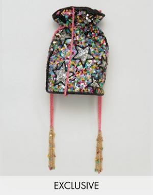 Разноцветная сумка через плечо с отделкой ручной работы From St Xavier. Цвет: мульти