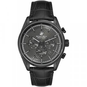 Наручные часы BP3004X.661, черный, белый Beverly Hills Polo Club. Цвет: черный/белый