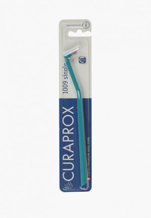 Зубная щетка Curaprox Монопучковая single & sulcular, 9мм. Цвет: бирюзовый