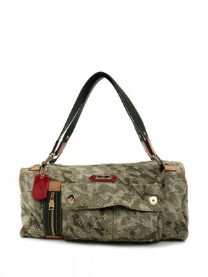 Дорожная сумка Lys 2008-го года с монограммой Louis Vuitton. Цвет: зеленый