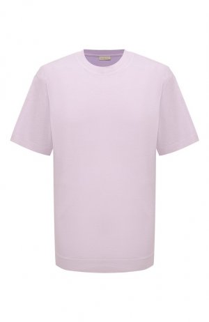 Хлопковая футболка Dries Van Noten. Цвет: фиолетовый