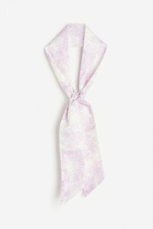 Шарф/повязка на голову , светло-фиолетовый/с рисунком H&M