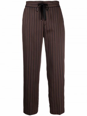 Полосатые брюки прямого кроя Pt01. Цвет: коричневый