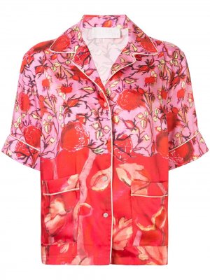 Рубашка с цветочным принтом Peter Pilotto. Цвет: розовый
