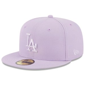 Мужская облегающая шляпа Lavender Los Angeles Dodgers 2023 весеннего цвета базового 59FIFTY NEW ERA