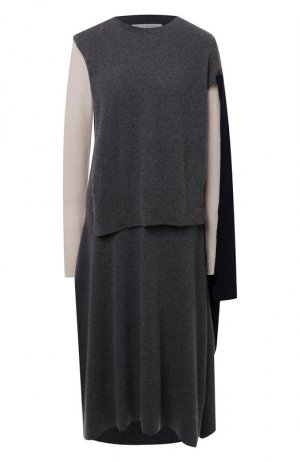 Шерстяное платье JW Anderson. Цвет: серый