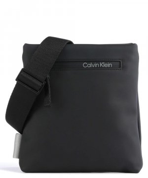 Прорезиненная сумка через плечо из полиуретана. , черный Calvin Klein
