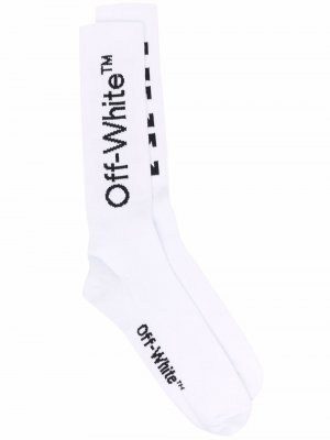 Носки в рубчик с логотипом Arrows Off-White. Цвет: белый