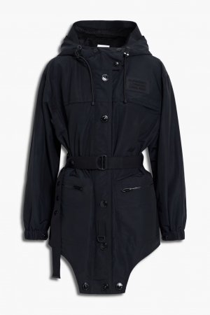 Куртка из габардина с поясом и капюшоном , черный Burberry