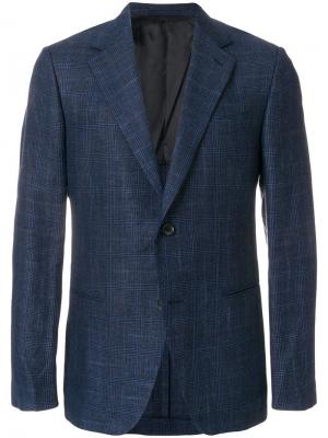 Классический однобортный пиджак Caruso. Цвет: синий