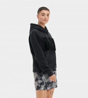 Толстовка Rey Fuzzy Logo Hoodie , черный UGG