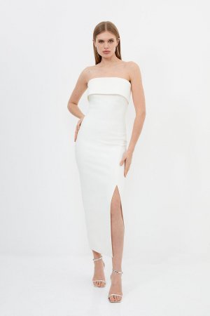 Фигура Форма Бинты-Цепочки Ремешок Вязаное Платье Мидакси , белый Karen Millen