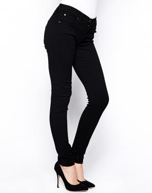 Эластичные облегающие джинсы с 5 карманами Twiggy James Jeans. Цвет: черный