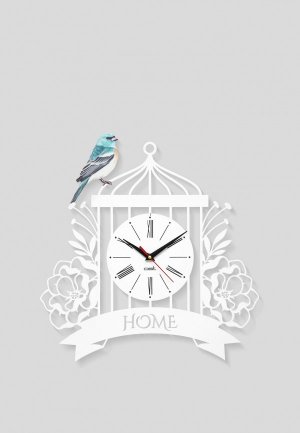 Часы настенные OST Songbird 42 см. Цвет: белый
