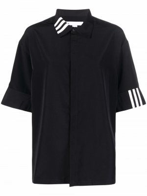 Полосатая рубашка с короткими рукавами Y-3. Цвет: черный