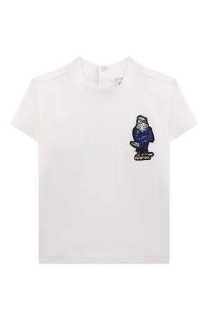 Хлопковая футболка Emporio Armani. Цвет: белый