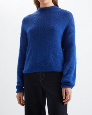 Однотонный женский свитер с воротником Перкинс , синий Loreak Mendian. Цвет: синий