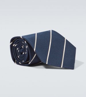 Полосатый шелковый галстук , мультиколор Ralph Lauren Purple Label