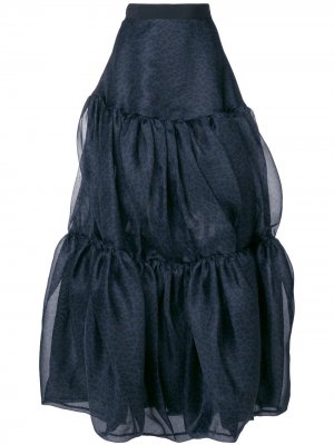 Длинная пышная юбка Maison Rabih Kayrouz. Цвет: синий
