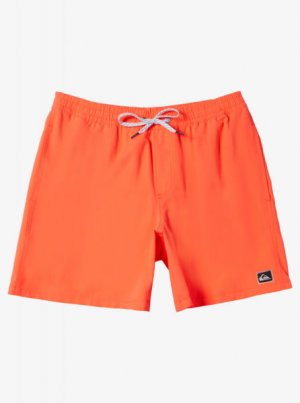 Мужские плавательные шорты Everyday Solid Volley 15 QUIKSILVER. Цвет: оранжевый
