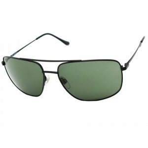 Солнцезащитные очки , прямоугольные, оправа: металл, с защитой от УФ, для мужчин, черный Megapolis. Цвет: черный/зеленый/зеленый-черный