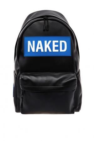 Черный рюкзак NAKED с синими нашивками Korobeynikov. Цвет: multicolor