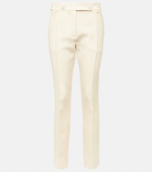 Узкие брюки средней посадки crêpe couture , белый Valentino