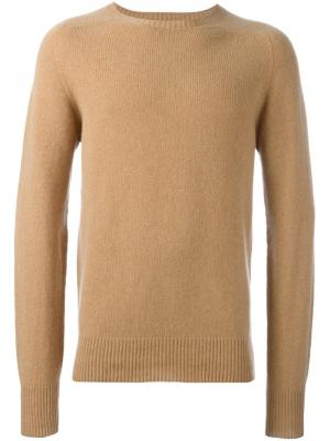 Пуловер с круглым вырезом YMC. Цвет: телесный