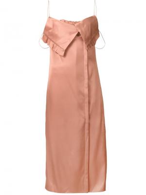 Платье на тонких лямках-спагетти Edun. Цвет: розовый и фиолетовый