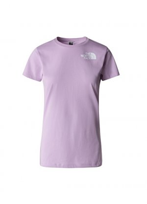 Фиолетовая женская футболка с круглым вырезом и принтом The North Face