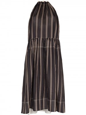 Платье миди Granada со сборками Lee Mathews. Цвет: черный