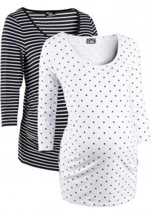 Рубашки для беременных 2 пары из натурального хлопка , белый Bpc Bonprix Collection