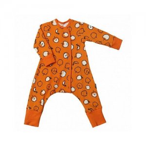 Пижама на кнопках Яблоки ПНК-ЯБЛ 62 Bambinizon. Цвет: оранжевый