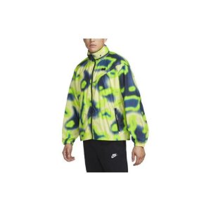Мужская спортивная куртка с градиентным принтом и воротником-стойкой, зеленая DM2165-821 Nike