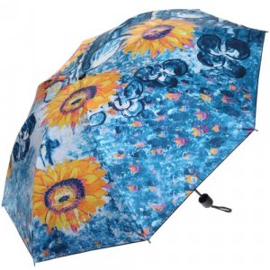 Мини-зонт , желтый, голубой Ultramarine. Цвет: желтый/голубой
