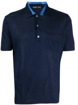 Рубашка-поло с контрастным воротником Helmut Lang Pre-Owned. Цвет: синий