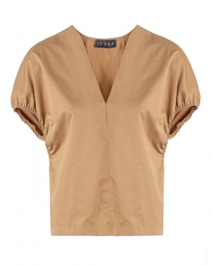 Блуза ICONA BY KAOS. Цвет: коричневый